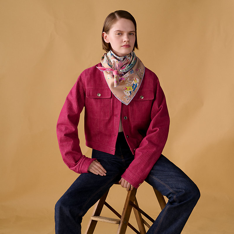 【HERMES】可愛く楽しいデザイン カレ 90☆Academia Hippica Academia Hippica scarf 90 | Hermès Thailand